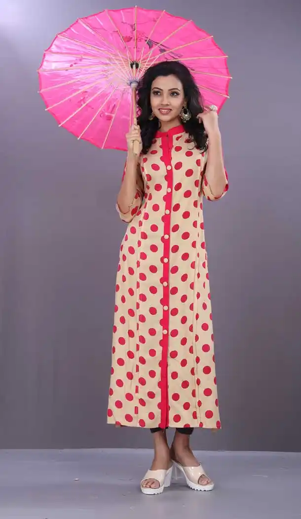 Multi Color Reyon Exclusive Readymade Designer Kurti | 380345511