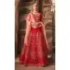 Red Color Banarasi Silk Designer Wedding Lehenga Choli | 383045786
