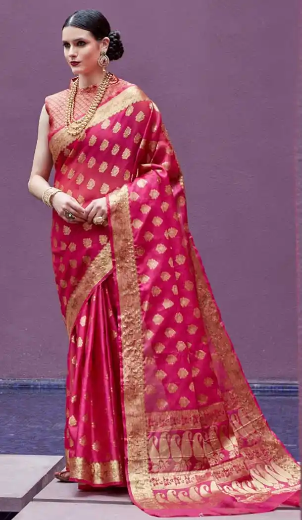 Pink Color Ketaki Silk Casual Wear Saree - 385546275