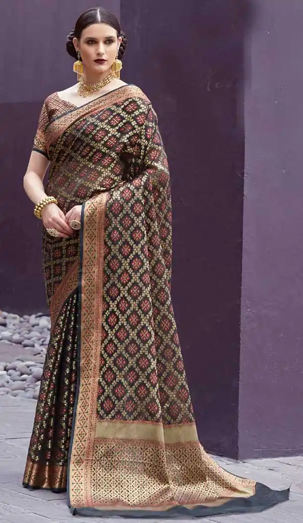 Black Color Ketaki Silk Casual Wear Saree - 385546276