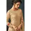 Beige Color Net Designer Floor Length Salwar Kameez - 58387614