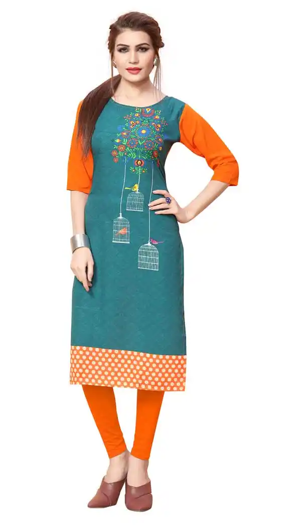 Chic Multi Color American Crepe Casual Wear Readymade Kurtis - 3302866