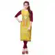 American Crepe Fabric Digital Printed Kurtis in Multi Color - 3312870