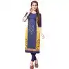 American Crepe Fabric Digital Printed Ethnic Kurtis in Multi Color - 3312876