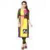 American Crepe Fabric Digital Printed Magnificient Kurtis in Multi Color - 3312877