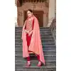 Pakistani Style Red Color Modal Silk Evening Wear Salwar Kameez - 389346890