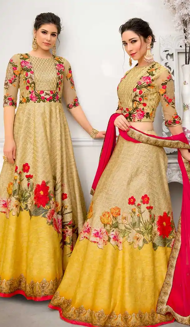 Pure Banarasi Natural Silk Designer Multi Color Lehenga Choli - 392647255