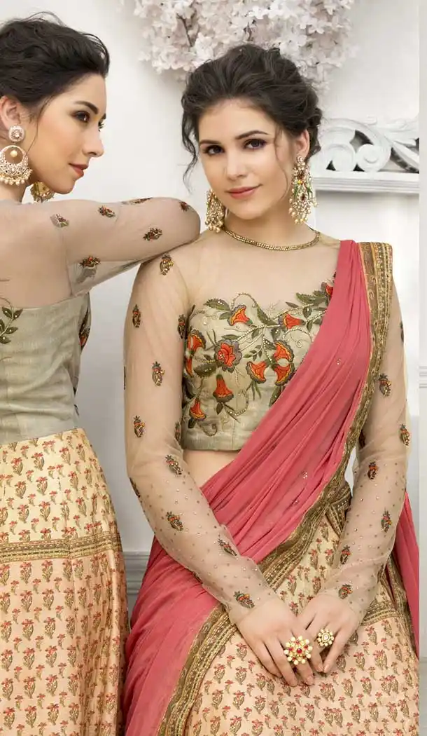 Pure Banarasi Natural Silk Designer Multi Color Lehenga Choli - 392647256