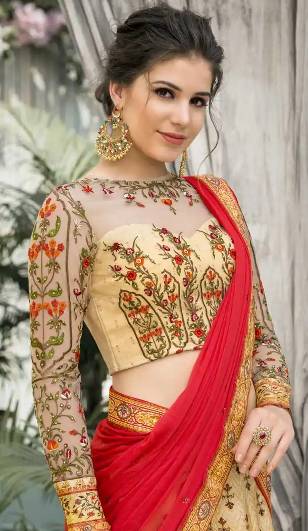 Pure Banarasi Natural Silk Designer Multi Color Lehenga Choli - 392647257