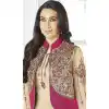 Cream Bollywood Celebrity Karisma Kapoor Salwar Kameez with Jacket - 393547411