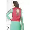 Aqua Green Bollywood Celebrity Karisma Kapoor Salwar Kameez with Jacket - 393547415