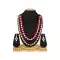 Red White Color Kundan Imitation Jewellery Necklace Set - 392947331
