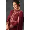 Maroon Color Art Silk Indo Western Designer Lehenga Suit - 58677975