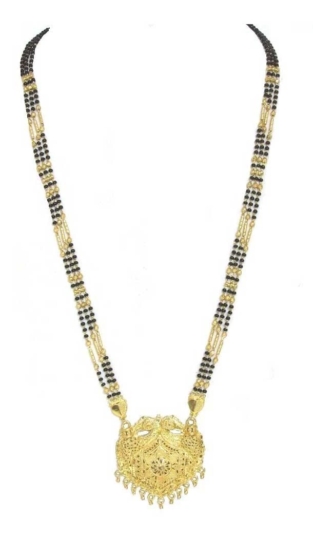 Alloy and Black Beads Imitation Jewellery Mangalsutra Women - 395847738