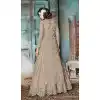 Pakistani Style Designer Cream Color Net Lehenga Kameez - 397047886