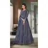 Pakistani Style Designer Blue Color Net Churidar Kameez - 397047887