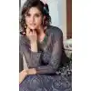 Pakistani Style Designer Blue Color Net Churidar Kameez - 397047887