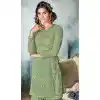 Pakistani Style Designer Green Color Net Palazzo Kameez - 397047888