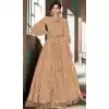 Pakistani Style Designer Orange Color Net Lehenga Kameez - 397047889