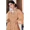 Pakistani Style Designer Orange Color Net Lehenga Kameez - 397047889