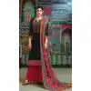 Black Color Chanderi Cotton Printed Casual Wear Palazzo Suit - 400348258