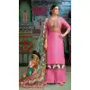 Pink Color Chanderi Cotton Printed Casual Wear Palazzo Suit - 400348259