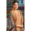Cream Color Chanderi Cotton Printed Casual Wear Palazzo Suit - 400348263