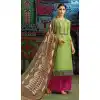 Green Color Chanderi Cotton Printed Casual Wear Palazzo Suit - 400348265