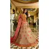 Malaika Arora Khan Wedding Banarasi Silk Lehenga Choli in Orange Color - 394747644