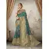 Women Aqua Blue Color Silk Keral Trediotnal Wear Sarees Blouse - 400248251