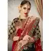 Women Black Color Silk Keral Trediotnal Wear Sarees Blouse - 400248254