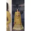 Prachi Desai Party Wear Lehenga Suit in Satin Georgette with Yellow Color - 58707997