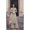 Prachi Desai Party Wear Palazzo Suit in Satin Georgette with Pastel Green Color - 58707802