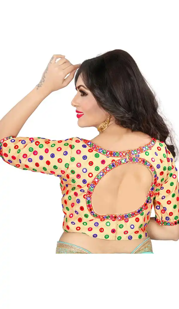Cream Color Heavy Benglori Cotton Silk Designer Readymade Blouse - 353641818