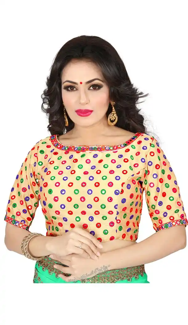 Cream Color Heavy Benglori Cotton Silk Designer Readymade Blouse - 353641818