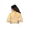 Golden Color Silk Embroidery Designer Readymade Blouse - 353641819