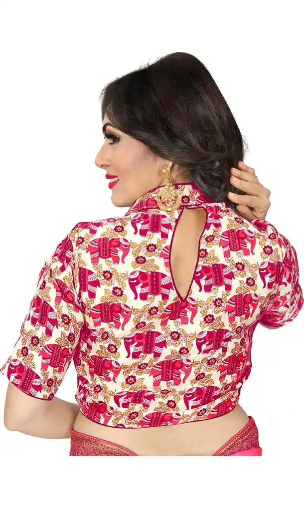 Pink Color Heavy Benglori Cotton Silk Designer Readymade Blouse - 353641821
