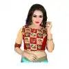 Red Color Pure Cotton Kalamkari Foil Print Designer Readymade Blouse - 353641825