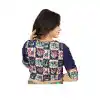 Dark Blue Color Pure Cotton Kalamkari Foil Print Designer Readymade Blouse - 353641826