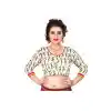 Off White Color Pure Cotton Worli Print Designer Readymade Blouse - 353641828