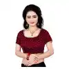 Red Color Velvet Designer Readymade Blouse For Women - 297834572