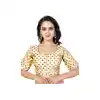 Golden Color Heavy Benglori Silk Designer Readymade Blouse For Women - 297834577