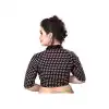 Black Color Pure Cotton Designer Readymade Blouse For Women - 297834583