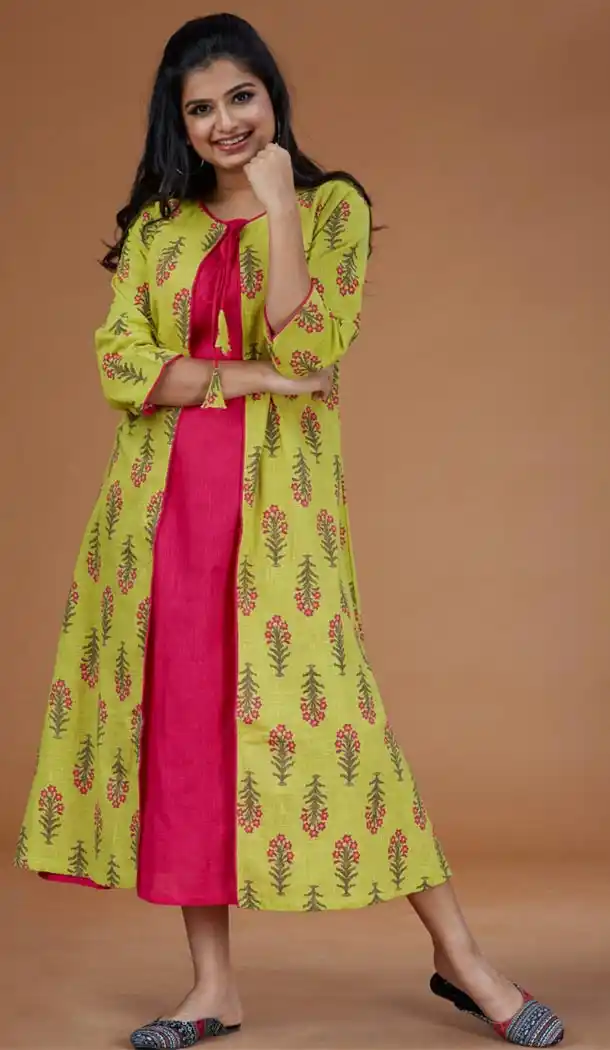 Multi Color Cambric Cotton Casual Wear Readymade Kurtis - 401648467