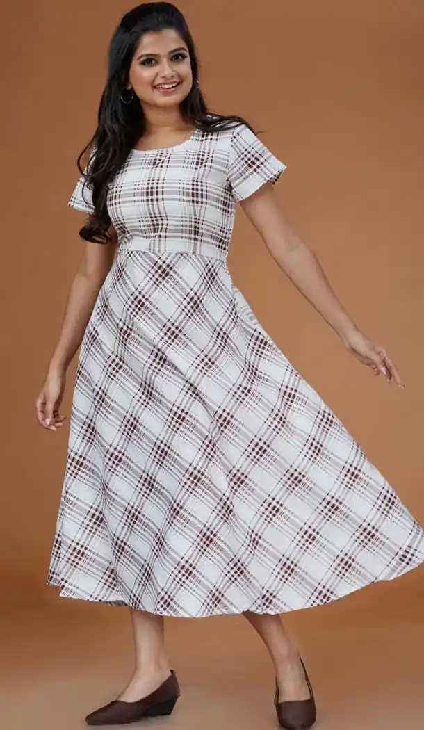 Off White Color Cambric Cotton Casual Wear Readymade Kurtis - 401648468