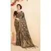 Black Color Banarasi Art Silk Traditional Wear Women Saree Blouse - 401548461