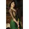 Shilpa Shetty Green Color Brasso Bollywoode Celebrity Party Saree Blouse - 402648609