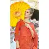 Orange Color Chiffon Resham Embroidery Party Saree Blouse For Women - 58968337