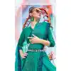 Turquoise Blue Color Satin Silk Resham Embroidery Party Saree Blouse For Women - 58968338