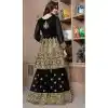 Pakistani Style Designer Black Color Georgette Sharara Suit For Women - 59098476